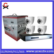 NVR Kit with 4 PCS IP Dome Cameras